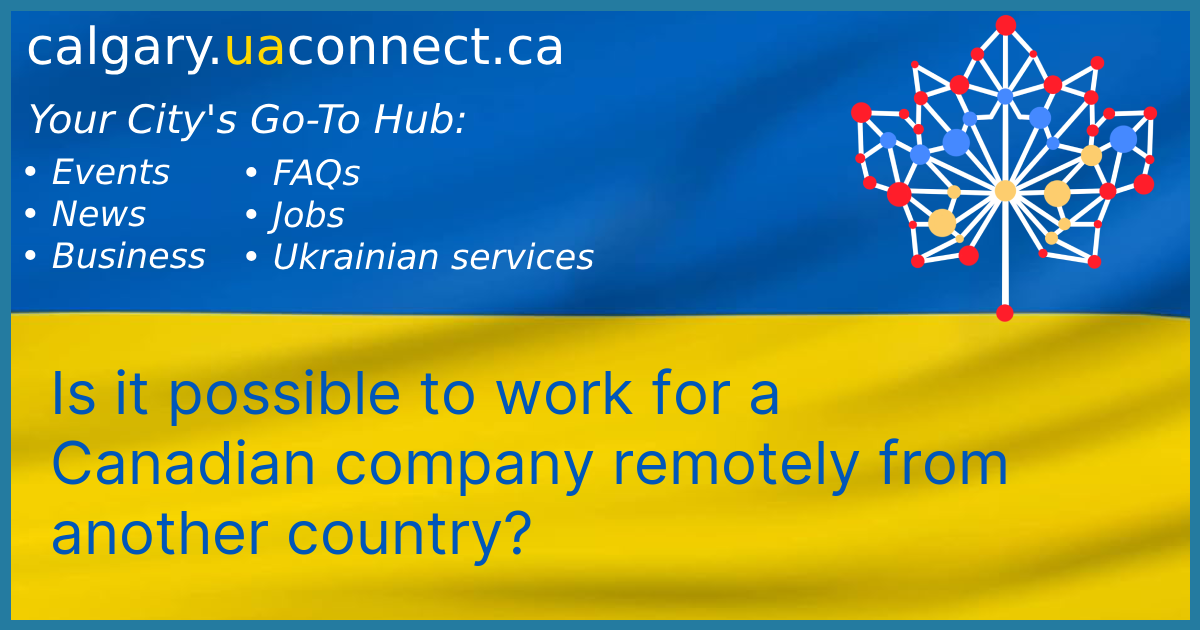 Remote work for a Canadian company | Calgary News